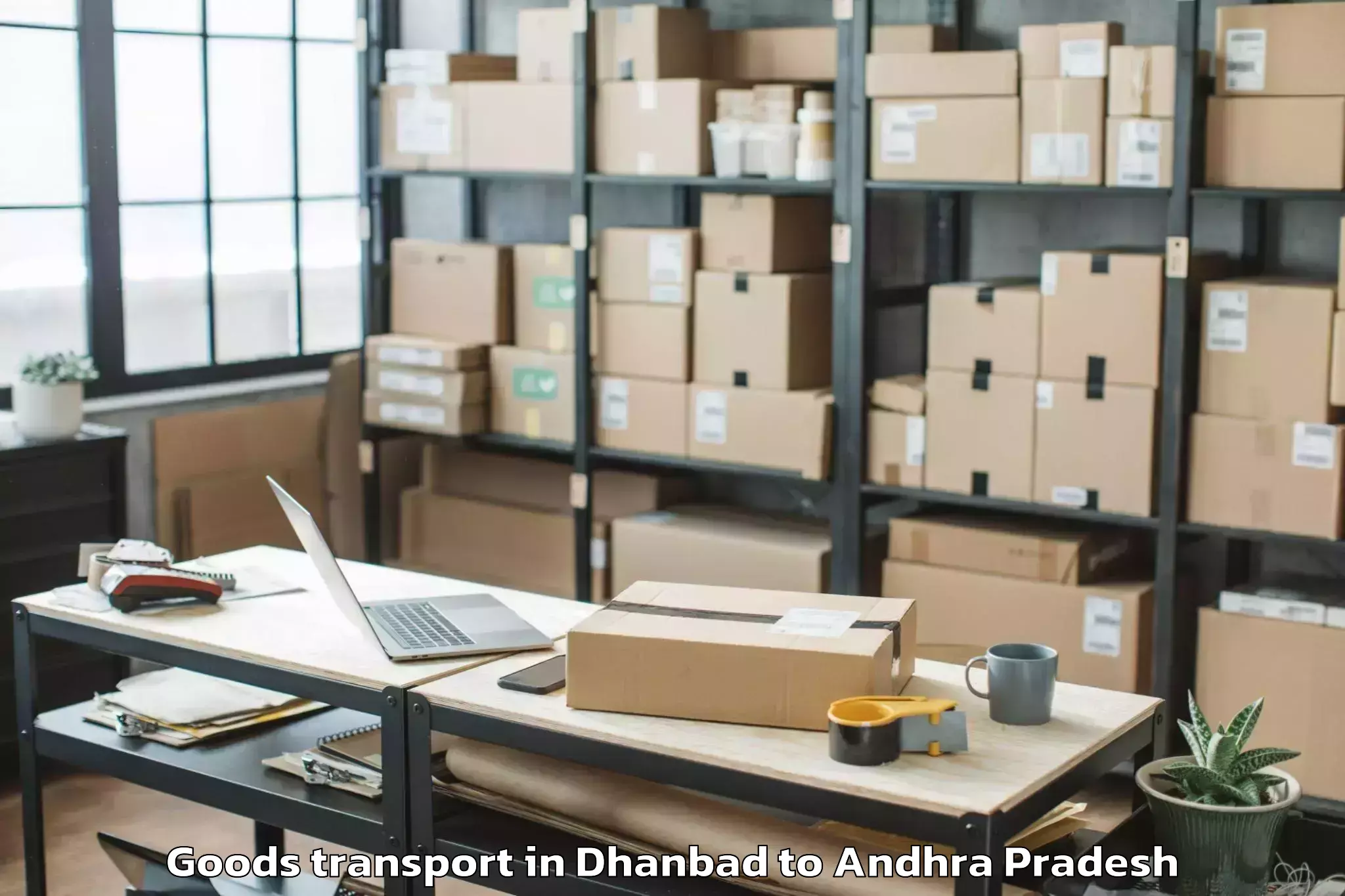 Professional Dhanbad to Kamavarapukota Goods Transport